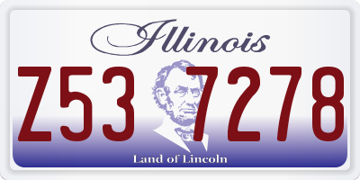 IL license plate Z537278