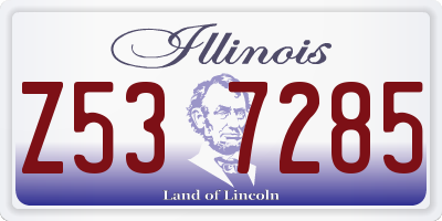 IL license plate Z537285