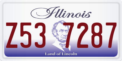 IL license plate Z537287