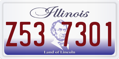 IL license plate Z537301