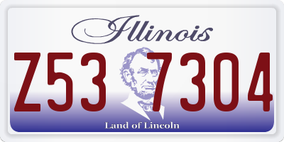 IL license plate Z537304