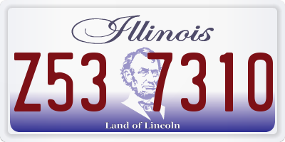 IL license plate Z537310