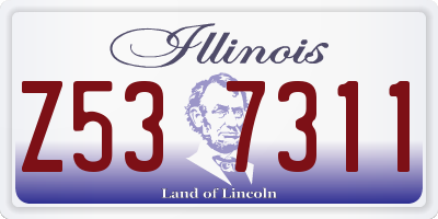 IL license plate Z537311