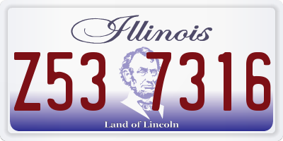 IL license plate Z537316