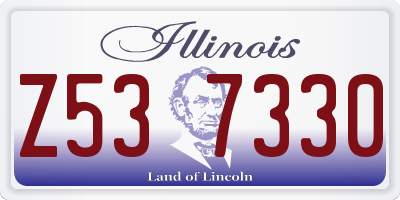 IL license plate Z537330