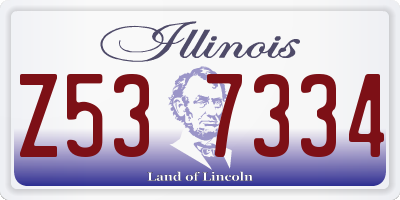 IL license plate Z537334