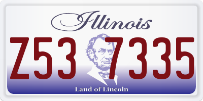IL license plate Z537335