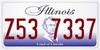 IL license plate Z537337
