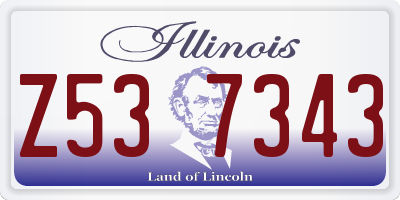 IL license plate Z537343