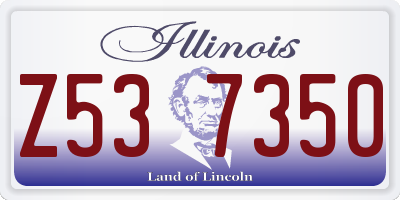 IL license plate Z537350