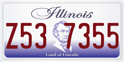 IL license plate Z537355