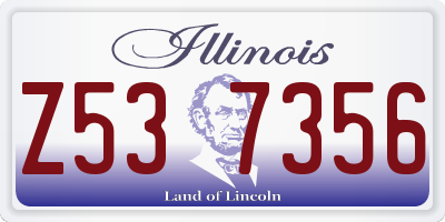 IL license plate Z537356