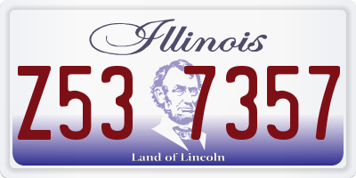 IL license plate Z537357