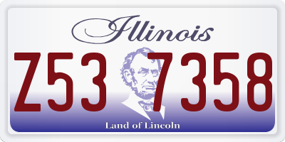 IL license plate Z537358
