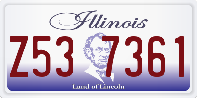 IL license plate Z537361