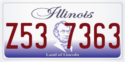 IL license plate Z537363