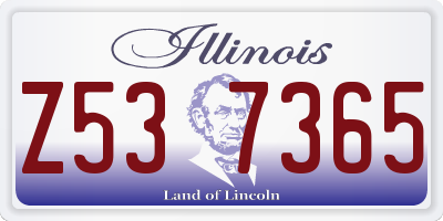 IL license plate Z537365