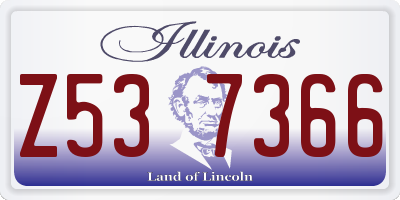 IL license plate Z537366