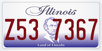 IL license plate Z537367