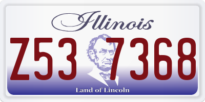 IL license plate Z537368