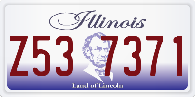 IL license plate Z537371