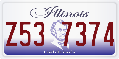 IL license plate Z537374