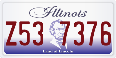 IL license plate Z537376