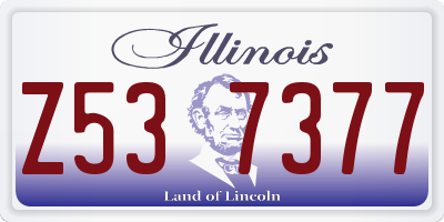 IL license plate Z537377