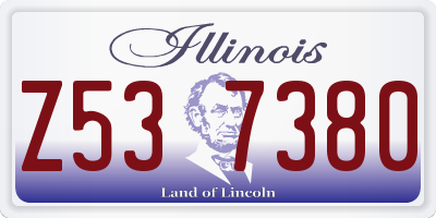 IL license plate Z537380