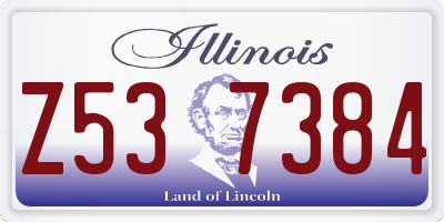 IL license plate Z537384