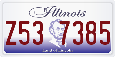 IL license plate Z537385