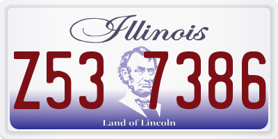 IL license plate Z537386