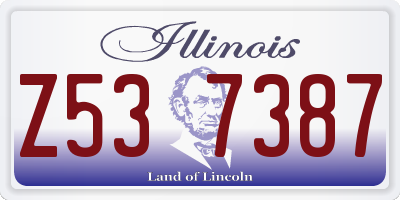 IL license plate Z537387