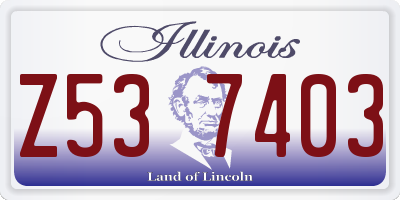 IL license plate Z537403