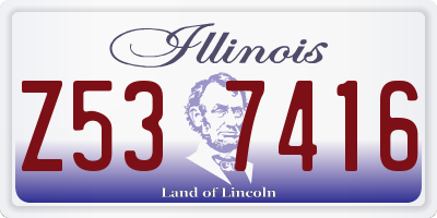 IL license plate Z537416