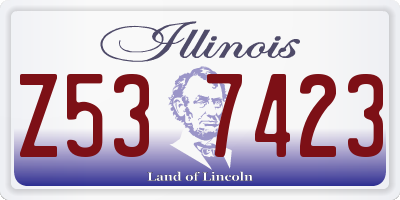 IL license plate Z537423