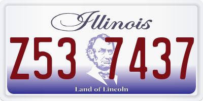 IL license plate Z537437