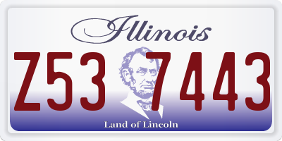 IL license plate Z537443