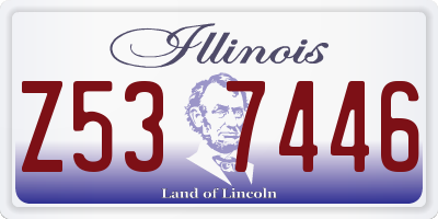 IL license plate Z537446
