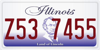 IL license plate Z537455
