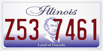 IL license plate Z537461