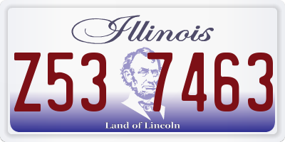 IL license plate Z537463