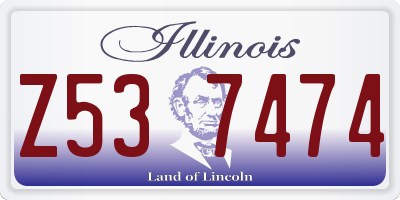 IL license plate Z537474