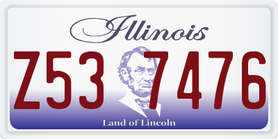 IL license plate Z537476
