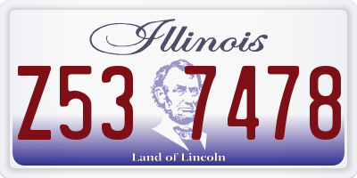 IL license plate Z537478
