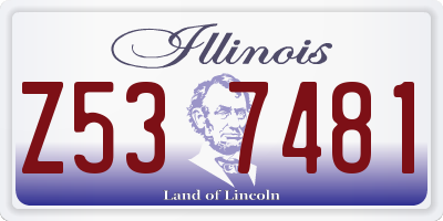 IL license plate Z537481