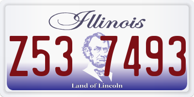 IL license plate Z537493