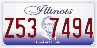 IL license plate Z537494
