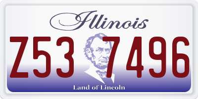 IL license plate Z537496