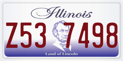 IL license plate Z537498